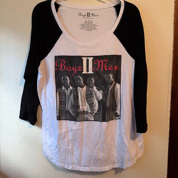 Boyz II Men Raglan Baseball Jersey Torrid Shirt - Size 2x - Picture 1 of 7